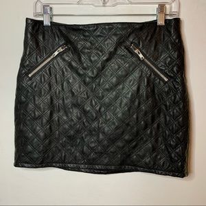 Divided Black Pleather Mini Skirt Size 8